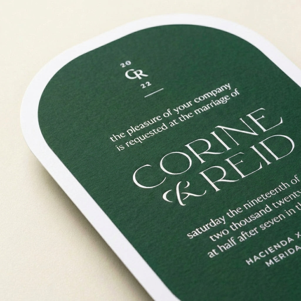 Verdant Aura - Zümrüt Dokunuşlu Davetiye Seti