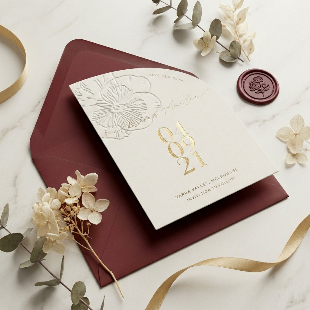 Aurelian - Bahar Esintili Kabartma Davetiye Seti - Görsel 2