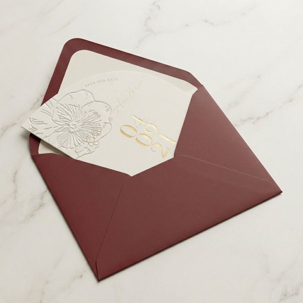 Aurelian - Bahar Esintili Kabartma Davetiye Seti - Görsel 4