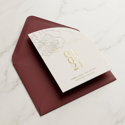 Aurelian - Bahar Esintili Kabartma Davetiye Seti - Görsel 1