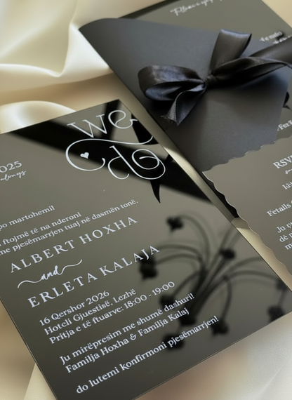 Obsidian Aura - Akrilik Davetiye Seti - Görsel 3