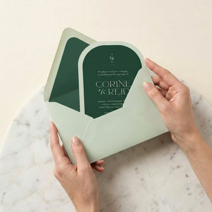 Verdant Aura - Zümrüt Dokunuşlu Davetiye Seti