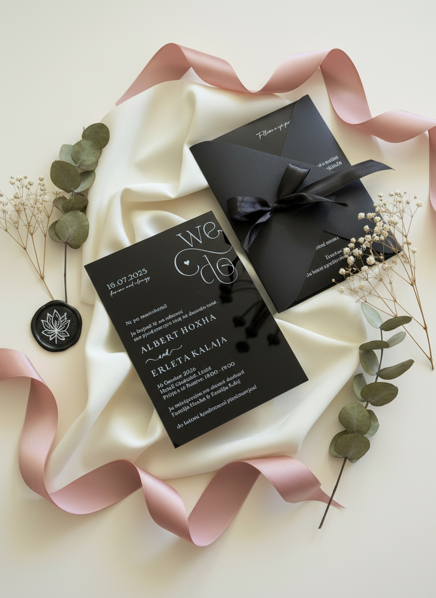 Obsidian Aura - Akrilik Davetiye Seti - Görsel 2