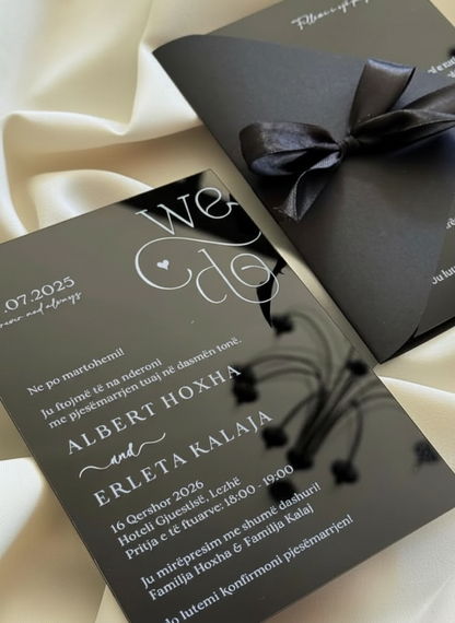 Obsidian Aura - Akrilik Davetiye Seti - Görsel 1