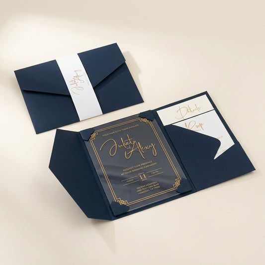 Celeste - Lacivert Akrilik Davet Seti