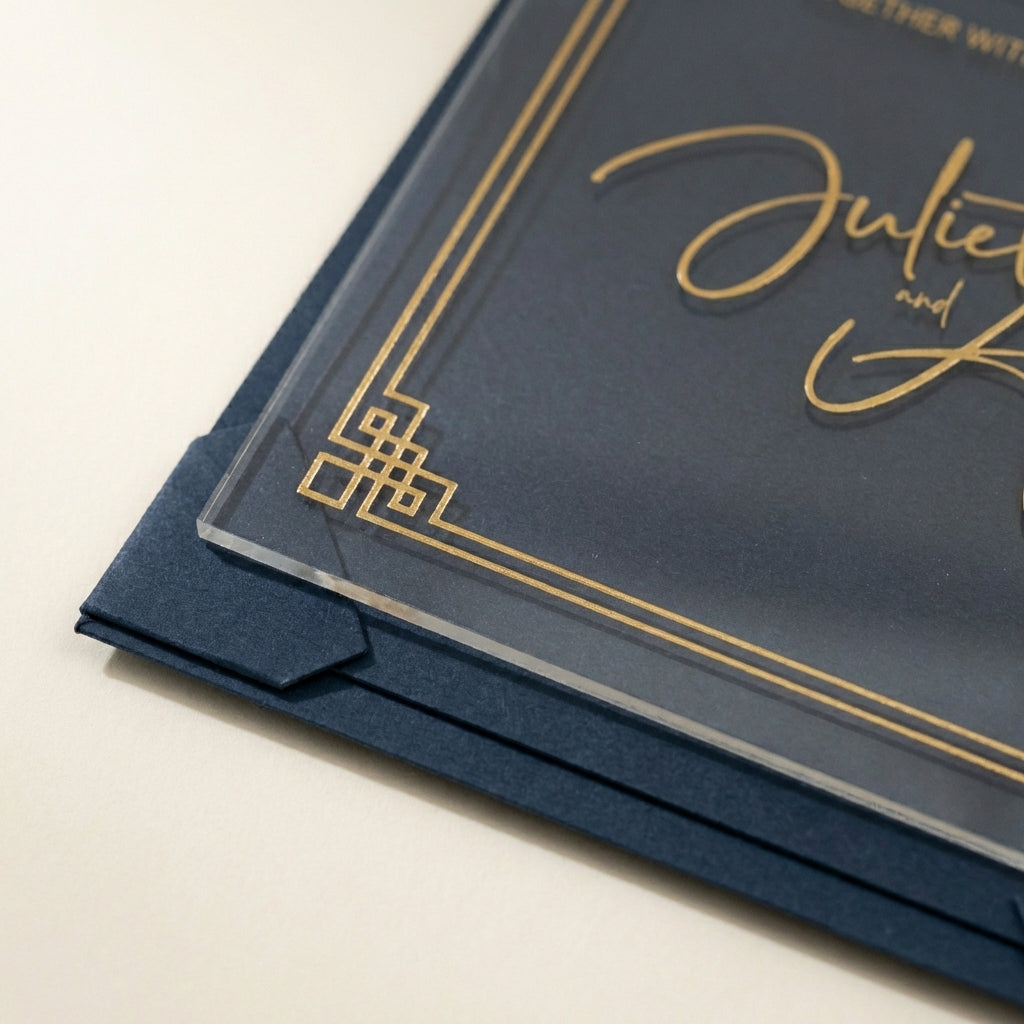 Celeste - Lacivert Akrilik Davet Seti