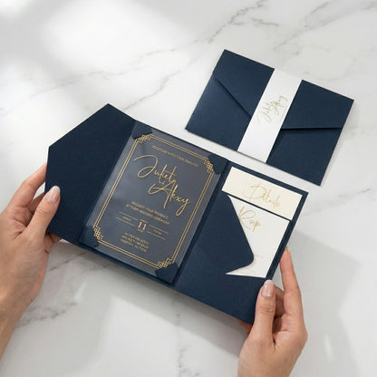 Celeste - Lacivert Akrilik Davet Seti